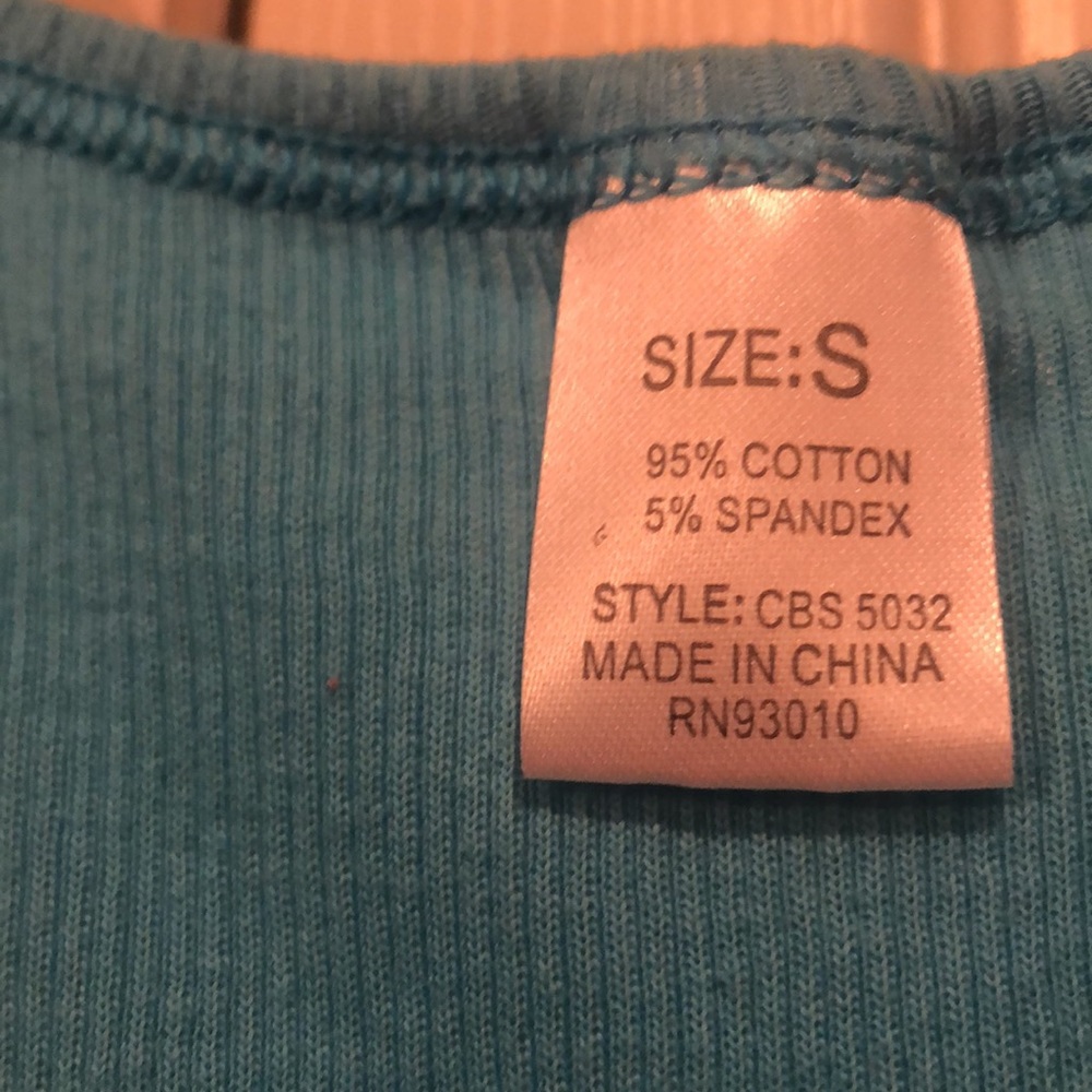 Lady Princess -Small -Blue Ribbed Tank - Picture 3 of 4